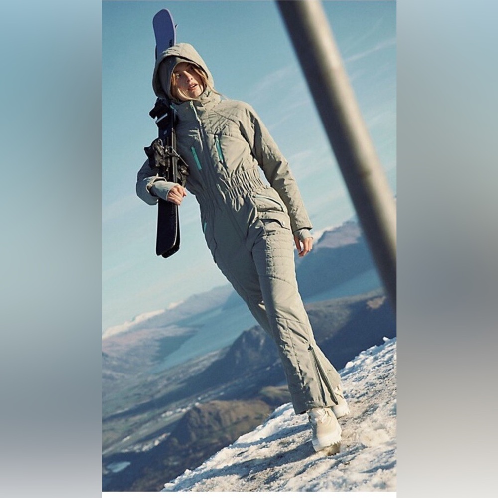 FP Movement by Free People Light Gray Ski Jumpsuit